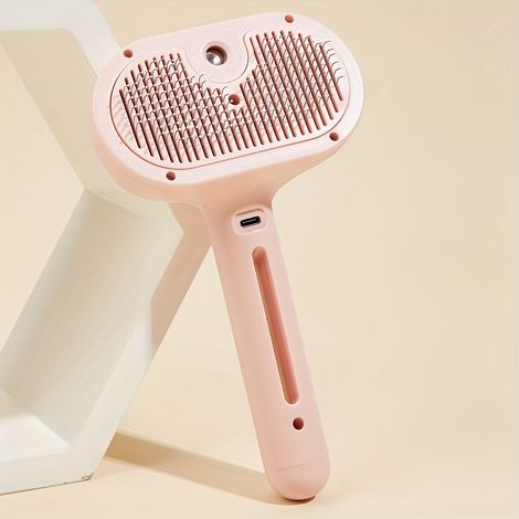 Brosse vapeur 3 en 1 pour chats, équipée de boutons vapeur et de relâchement, adaptée pour éliminer et enlever les poils d'animaux domestiques à l'intérieur (LGL)-AquaForge (1/5)