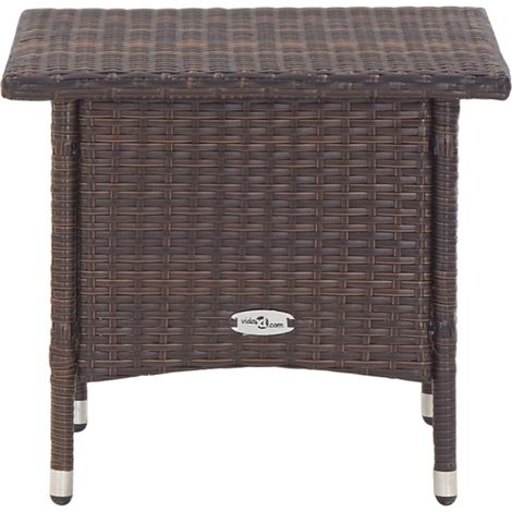 Table de jardin,Table à thé Marron 50x50x47 cm Résine tressée CFW32661 (1/5)