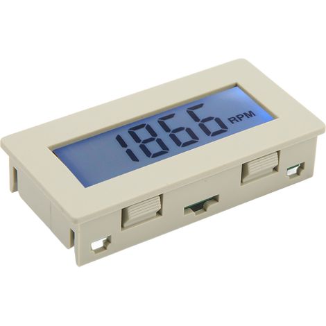 Tachymètre moteur 10 à 9999 tr/min, affichage LCD, mesure précise avec capteur à effet Hall, alimentation CC 8-24 V. (1/5)