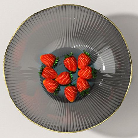Obstteller aus Kunststoff mit abnehmbarem Boden und Abflussloch, für Wohnzimmer oder Couchtisch, zur Präsentation von Obst und Snacks, grau (1/5)
