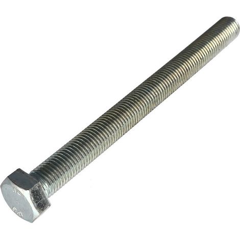 Vis métaux Tête hexagonale TH M20X200 Classe 8.8 Acier zingué