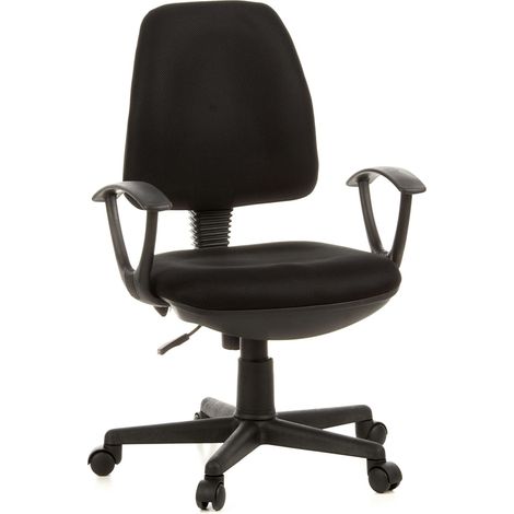 Siège de bureau / Siège pivotant CITY 10, tissu maille noir hjh OFFICE