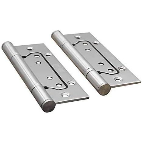 E 4x Edelstahl Tür-Scharnier Scharniere Türband Türscharnier Edelstahlscharniere Beschlag, Dicke 3 mm Silber (1/5)