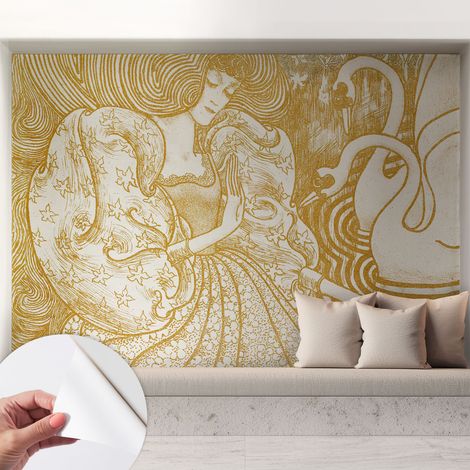 Fotomurale adesivo stickers - murali decorativo - soggiorno moderno - effetto realistico - Eleganza femminile 208x146 cm (1/5)