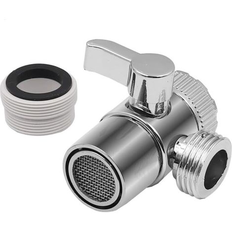 Innovativer Küchenspülenverteiler mit zwei Ausgängen, Umschaltventil, Wasserhahnadapter, Schalter, Inverter (Zinklegierung) (1/5)