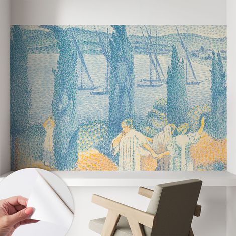 Papier peint autocollant adhésif avec imprimé motifs uniques apparence moderne Journée de farniente 104x70 cm (1/5)