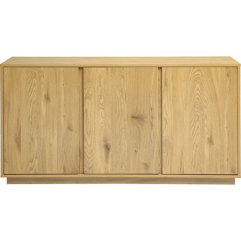 Buffet scandinave finition bois clair chêne 3 portes L140 cm MILLOR (1/5)