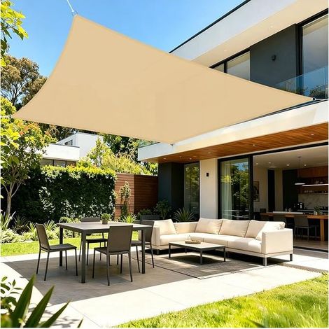 Rectangular Sun Shade Sail 2 x 3 m, Outdoor Use (1/4)