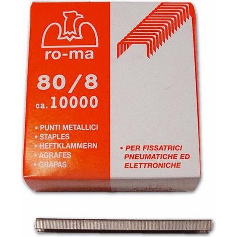 Punti 14 mm per Fissatrice Pneumatica Mk80 Mek80 e Rapid PS12-80 10000 pz (1/2)