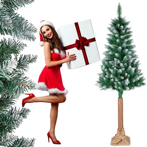 Albero di Natale artificiale su tronco di pino noela, altezza 180 cm. (1/4)