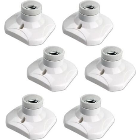 LaBlanc – 6er-Pack E27-Schraubfassungen für Deckenleuchten, 220–240 V Wechselstrom, Fassungshalter für LED-Lampen, E27-Sockel (1/4)