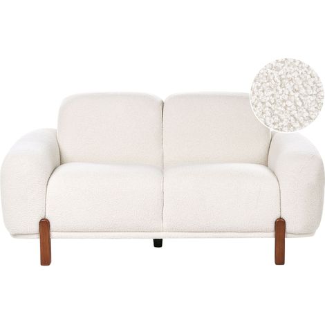 Sofa 2-Sitzer ODNES Bouclé Weiß