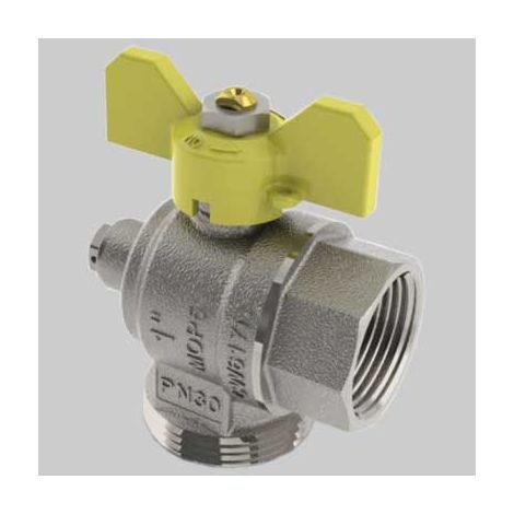 VALVOLA AD ANGOLO POSTCONTATORE CON PRESA  1 x 11/4     TIEMME