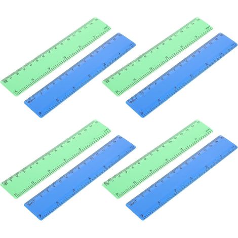 Règle droite en PVC facile à lire et résistante, lot de 20, 15 (1/5)