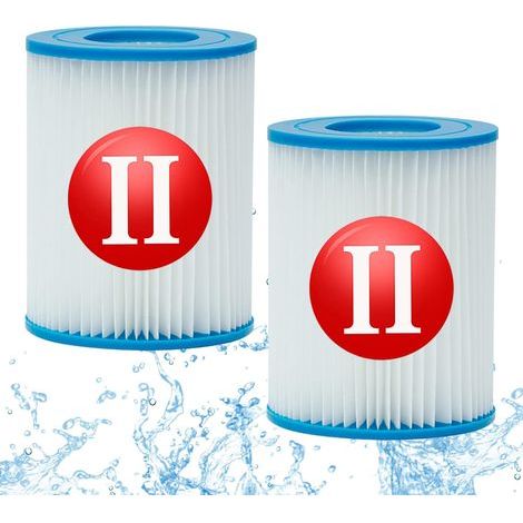 2 PCS for Filtre pour bestway Type 2, Spa Remplacement Filtre de Piscine Gonflable Accessoires pour Bestway 58094 Cartouches Type II,Lavable et Réutilisable (1/5)