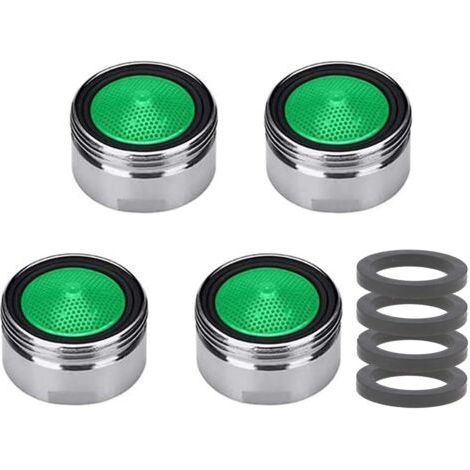 M18/M20/M22/M24/M28 x 4 Pieces Faucet Aerator Filters, Nozzle Aerators with ABS Filter for Kitchen and Bathroom Faucets - Male Thread (M20) (1/5)