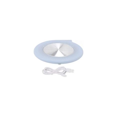 Taza eléctrica con calefacción para la oficina: temperatura ajustable de 55 °C, portátil por USB, calentamiento rápido, color azul.