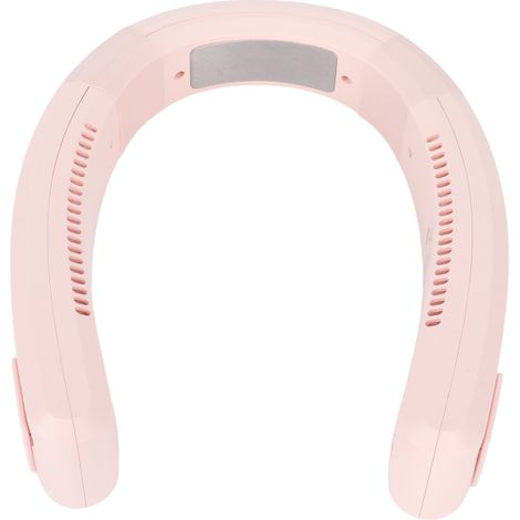 Wiederaufladbarer Nackenventilator mit USB-Anschluss, 80 Löcher, 4000 bis 5500 U/min, hohe Auflösung, tragbar, für drinnen und draußen, pink (1/5)