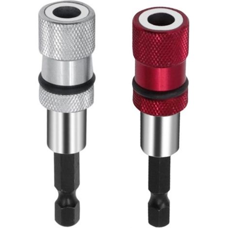 2Pcs Magnetic Bit Holder with Depth Stop, 1/4" Hex Shank