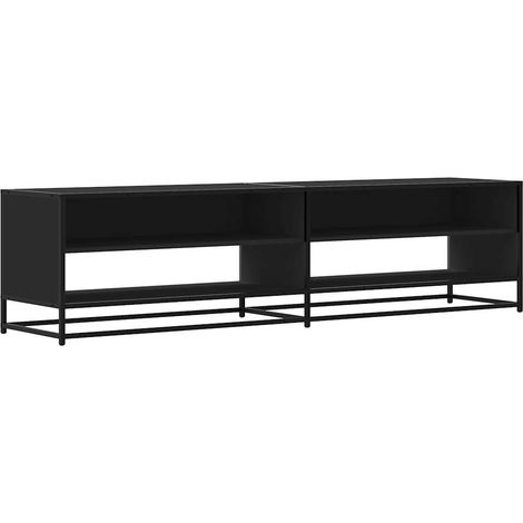 Mueble de TV madera de ingeniería negro 180,5x40x46 cm vidaXL