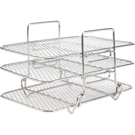 Griglia per friggitrice doppia, acciaio inox 304, griglia per essiccatore multistrato, griglia per toast, accessori per friggitrice (1/5)