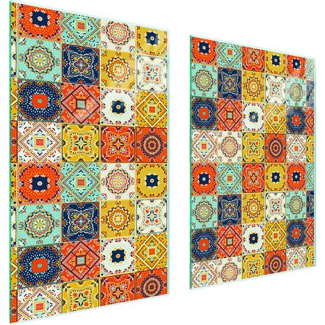 Plaque de protection en verre pour la cuisine, mosaïque 65x52 (1/5)
