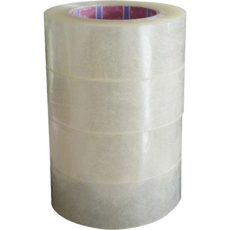 rouleaux de ruban adhésif transparent pour emballage et expédition, assurant une fermeture adhésive forte et sécurisée de vos cartons, 45 mm x 50 m (beige transparent)-4pcs