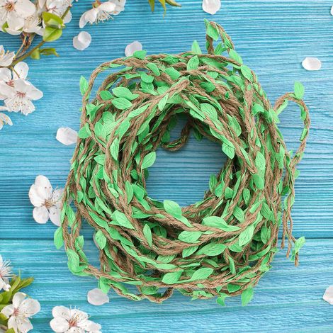 Guirlande en Chanvre Artificielle de 10m, Décoration Murale Feuillage Vert pour DIY Mariage Fête (1/4)