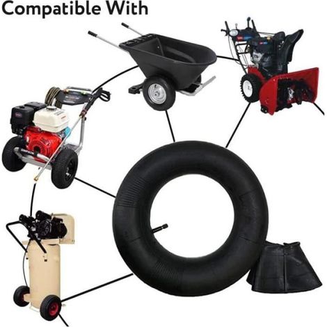 Chambre à air de remplacement pour minibike, aller kart, chariot de brouette - - 4,80/4,00-8 pouces (1/3)