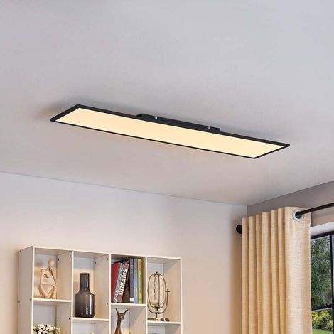 [GEBRAUCHT] B-Ware Lindby LED-Panel Lamin schwarz 120 cm CCT Remote Deckenpanel Deckenlicht Spot (1/2)