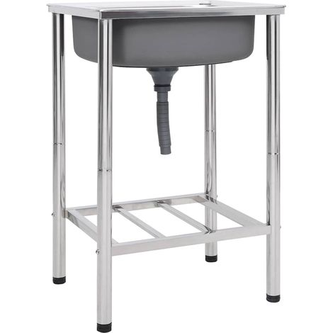 Évier de camping Seul lavabo Acier inoxydable (1/5)