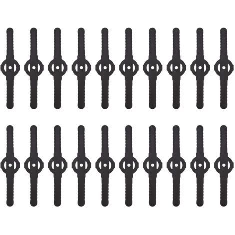 Pack of 20 Plastic Trimmer Blades for Electric Brush Cutter Garden Accessories Compatible with Lithium Battery Brush Cutters (1/5)