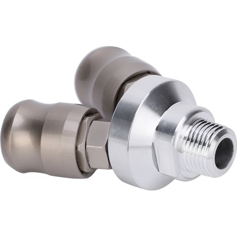 Raccord 2 voies chromé, composant pneumatique en acier carbone, filetage G1/2, coupleur rapide pour air comprimé (1/5)