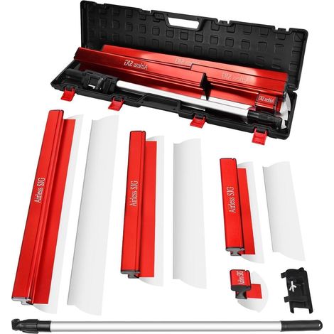 Flächenspachtel-Set 40/60/80 cm rostfrei, Teleskop 94-170 cm (1/5)