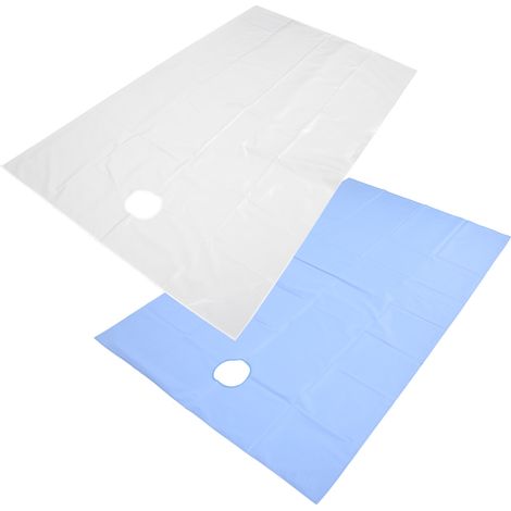 Massageauflage mit Gesichtsöffnung, professionelle Spa-Liegenabdeckung (Blau und Weiß) (1/5)