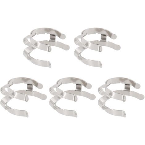 Set of 5 metal laboratory clamps No. 24 for standard 24/40 frosted glass laboratory accessories--DTEKGAZ