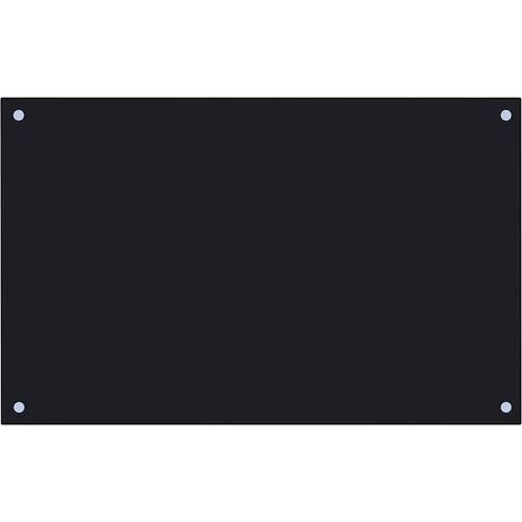 Protección salpicaduras cocina vidrio templado negro 80x50 cm vidaXL