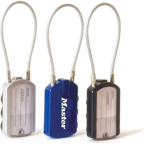 Master Lock 4684EURD Zahlenschloss mit Adressen-Etikett, Zufällige Farbe, 6,5 x 3 x 1,1 cm (1/2)