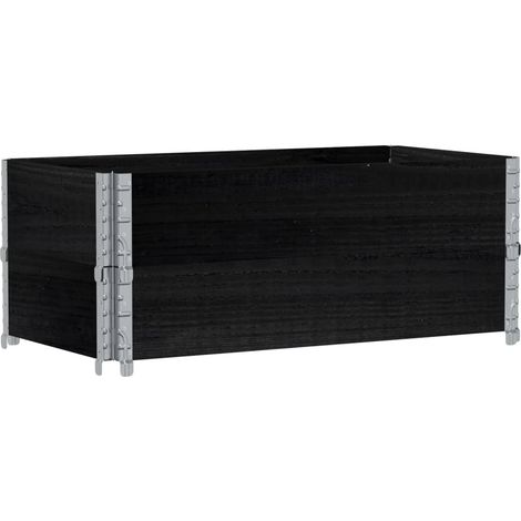 Maison Exclusive - Pflanzkasten Schwarz 100x50 cm Massivholz Kief