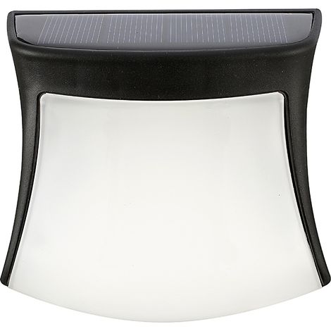 Juego de 1 luz LED de pared/valla (3 LED), foco con sensor de luz, resistente al agua, para entrada de vehículos, jardín, terraza o patio, iluminación exterior blanca cálida. (1/5)