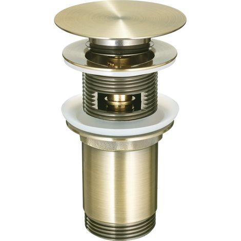 Stöpsel für Waschbecken, oder Bidet, mit Hülse - universal gold (1/2)