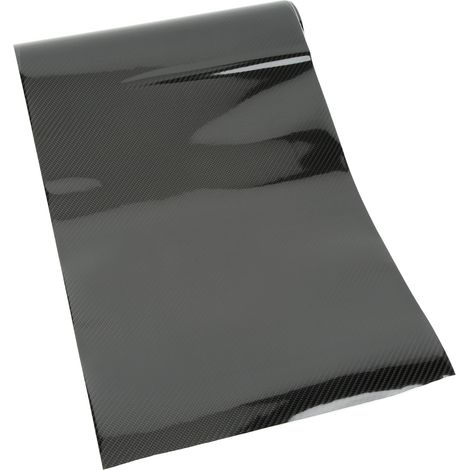Film adhésif décoratif 5D aspect carbone 30x200cm, brillant auto pour voiture, pose sans bulles, covering DIY (1/5)