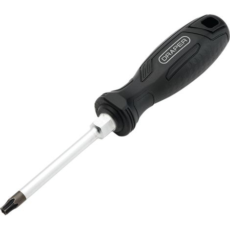 Draper T40HX 100mm Tamper-Resistant TX Hard Grip Screwdriver - Durable and Secure Tool for Tamperproof Fasteners