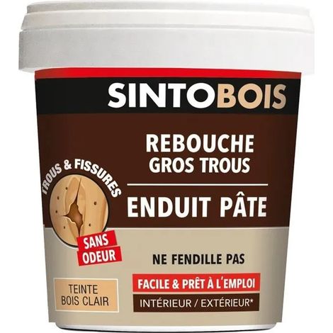 Sintobois Pasta para rellenar grandes agujeros en madera 1kg Madera clara - Sinto