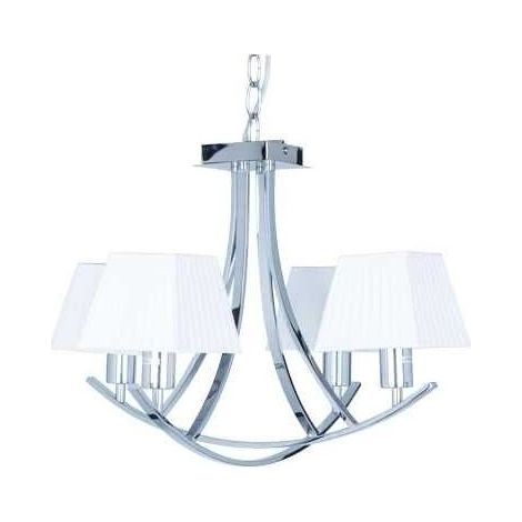 indiana plafonnier de 4xe14 l.60xw.60xh.60xd.reg.cm blanc/chrome