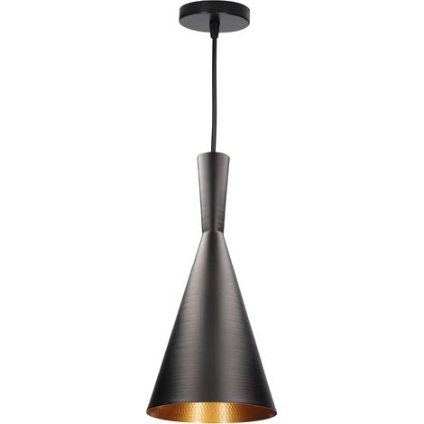 Lámpara de techo colgante serie "Ekiti" E27 (40W máximo 230V) IP20 Ø18cm color bronce y negro (1/5)