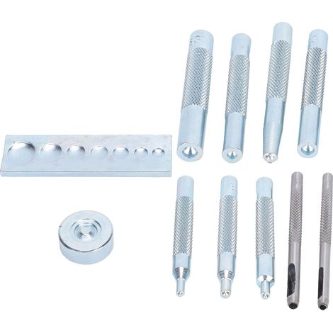 Poinçonneuse à œillets avec base et rivets pour travail du cuir (1/5)