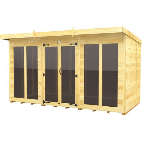 12 x 5 Pent Summer House (Full Height Window)