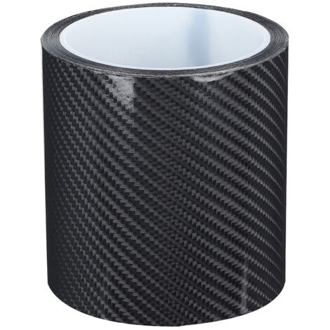 QORVA-Film de protection en Fiber de carbone noir, autocollant anti-rayures pour bord de porte de voiture (10cm x 3 mètres) (1/5)