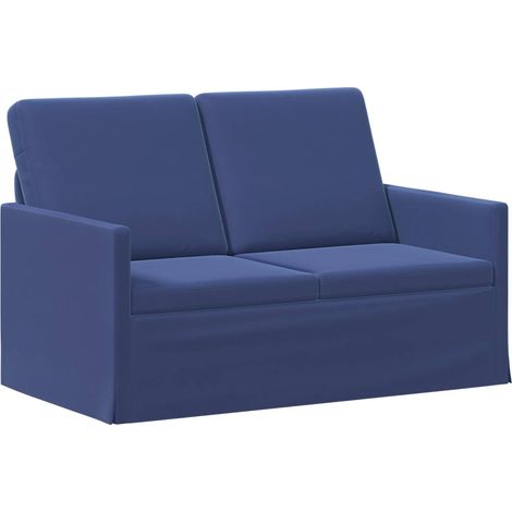 Divano a 2 posti Blu Polizia 130 x 81 x 82 cm Velluto (V) vidaXL (1/5)
